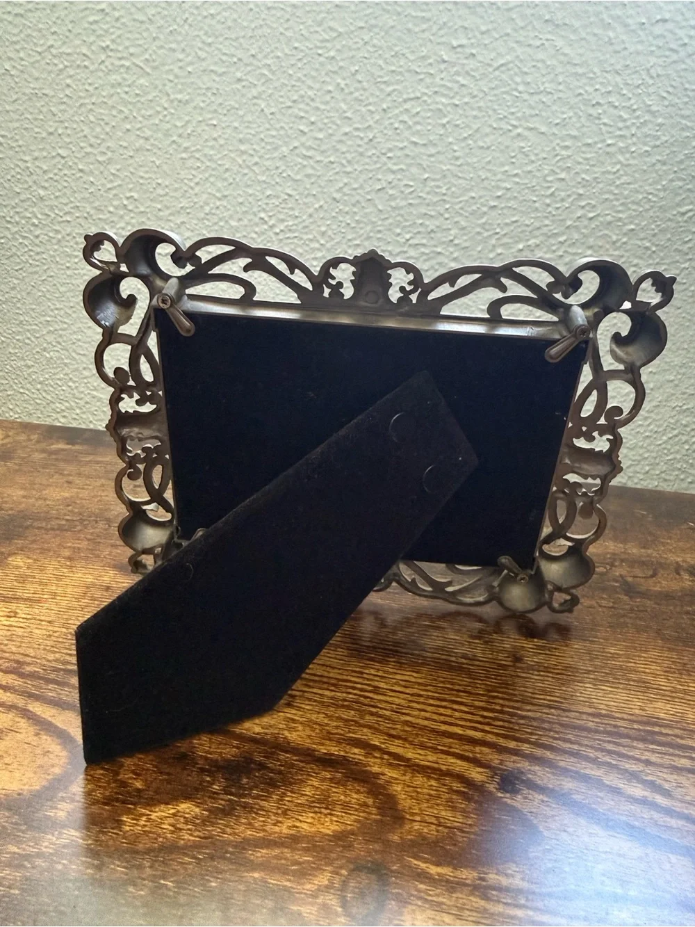 Ornate Double 2”x3” Photo Frame Silver Pewter